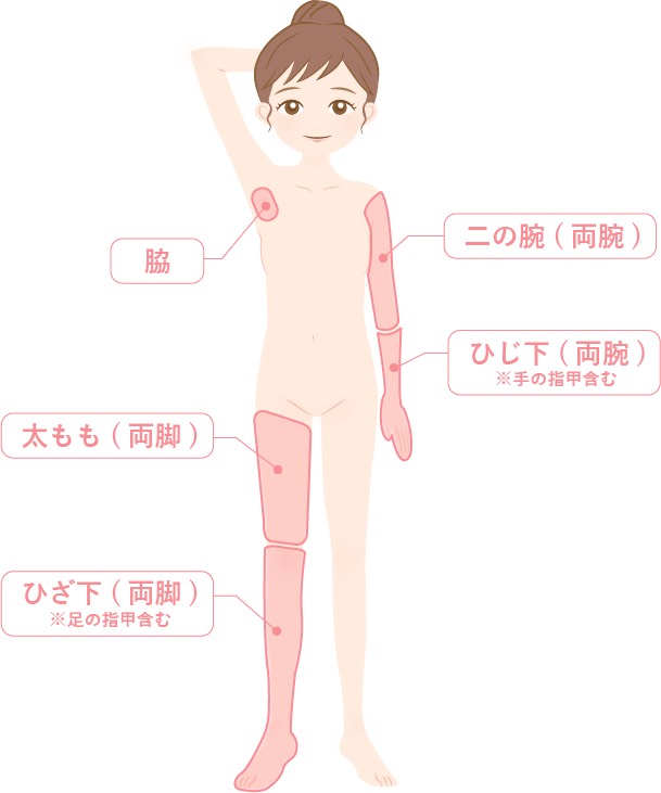 小学生・中学生施術部位